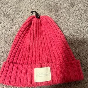 Pink Hollister beanie